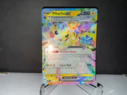 2024 Pokemon TCG Pikachu ex 057 Surging Sparks Double Rare Card NM+ - Image 1