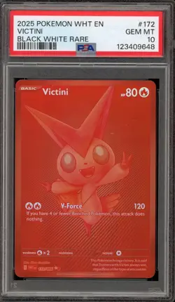 Pokemon Victini Black White Rare #172 PSA 10 Gem Mint Chaser/Mystery Pack - Image 1