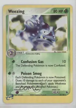 Weezing Reverse Foil Pokemon EX Ruby & Sapphire #24 2003 - Image 1