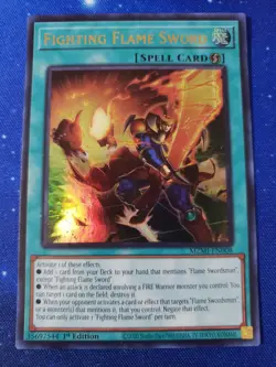 Yugioh Fighting Flame Sword MZMI-EN008 Ultra Rare 1st Ed - Image 1