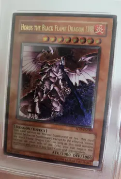 🔥Horus Black Flame Dragon Ultimate Rare, Unlimited SOD-EN008 PSA MINT 9 YuGiOh - Image 3