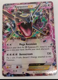 Pokemon TCG Rayquaza EX XY 69 Promo Holo Card Black Star - Image 1