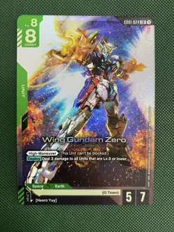 Wing Gundam Zero GD01 024 LR Gundam Card Game - Newtype Rising Gundam TCG - Image 1