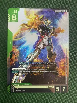 Wing Gundam Zero GD01 024 LR Gundam Card Game - Newtype Rising Gundam TCG - Image 1