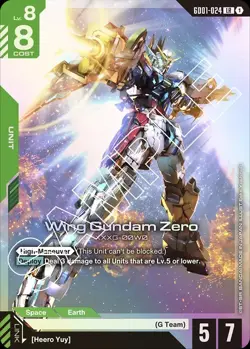 Wing Gundam Zero GD01 024 LR Gundam Card Game - Newtype Rising Gundam Tcg - Image 1