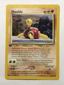 1st Edition Neo Revelation Shuckle 51/64 Pokemon Card WOTC Vintage - Image 2