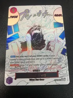 Gear Two Alt Art OP11-080 R A Fist of Divine Speed One Piece card game ENGLISH - Image 1