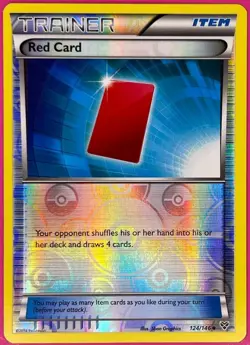 XY Base Set #124/146 Red Card REVERSE HOLO - Image 1