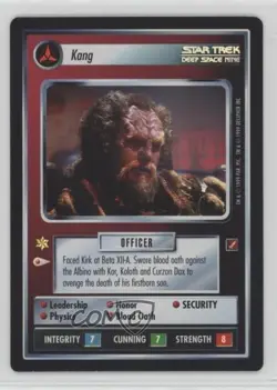1999 Star Trek CCG: Blaze of Glory 18 Card Foil Sub-Set Kang - Image 1