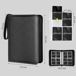4 Pocket Zip Trading Card Collection Binder Collector Card Album for Game Cards - Image 2