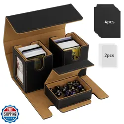 TiMOVO MTG Deck Box, Commander Deck Case Fits 200+ Double-Sleeved Cards, Magn - Image 1