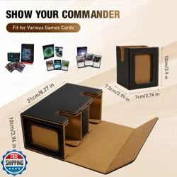 TiMOVO MTG Deck Box, Commander Deck Case Fits 200+ Double-Sleeved Cards, Magn - Image 2