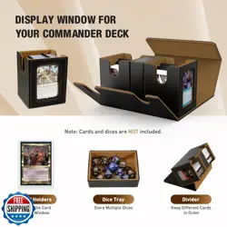 TiMOVO MTG Deck Box, Commander Deck Case Fits 200+ Double-Sleeved Cards, Magn - Image 4