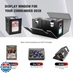 TiMOVO MTG Deck Box, Commander Deck Case Fits 200+ Double-Sleeved Cards, Magn - Image 4