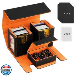 TiMOVO MTG Deck Box, Commander Deck Case Fits 200+ Double-Sleeved Cards, Magn - Image 1