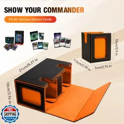 TiMOVO MTG Deck Box, Commander Deck Case Fits 200+ Double-Sleeved Cards, Magn - Image 2