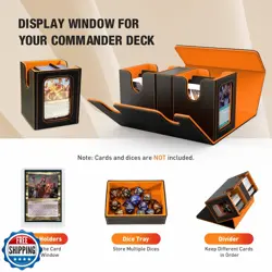 TiMOVO MTG Deck Box, Commander Deck Case Fits 200+ Double-Sleeved Cards, Magn - Image 4