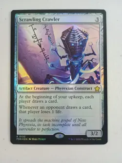 Magic The Gathering Scrawling Crawler - Foil FDN 0132 MTG NM - Image 1