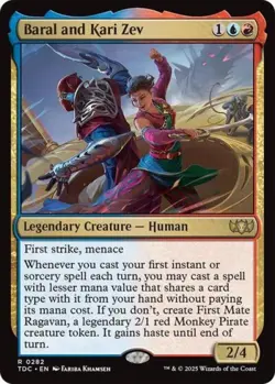 Baral and Kari Zev - Light Play MTG Commander: Tarkir: Dragonstorm - Image 1