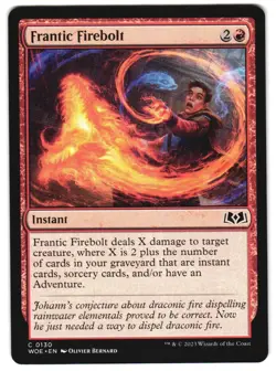 Frantic Firebolt 130 Wilds of Eldraine NM MTG - Image 1
