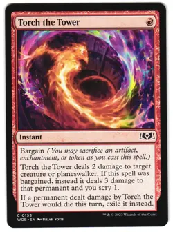 Torch the Tower 153 Wilds of Eldraine NM MTG - Image 1