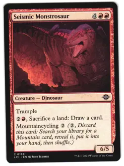 Seismic Monstrosaur 166 The Lost Caverns of Ixalan NM MTG - Image 1