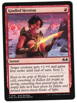 Kindled Heroism 138 Wilds of Eldraine NM MTG - Image 1