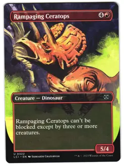 Rampaging Ceratops (Borderless) 322 The Lost Caverns of Ixalan NM MTG - Image 1