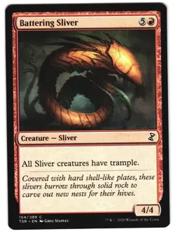 Battering Sliver 154 Time Spiral: Remastered Near Mint MTG - Image 1
