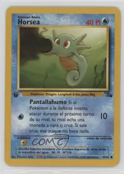 Horsea Spanish 1st Ed. Pokemon Fossil #49 1999 - Image 1