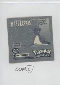 Lapras Artbox Pokemon Stickers Series 1 #131 1999 - Image 2