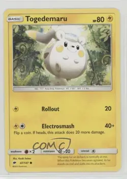 Togedemaru Pokemon Sun & Moon Burning Shadows #47 - Image 1