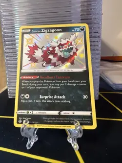 Galarian Zigzagoon SV078/SV122 Shining Fates: Shiny Vault Holo Pokemon NM - Image 1