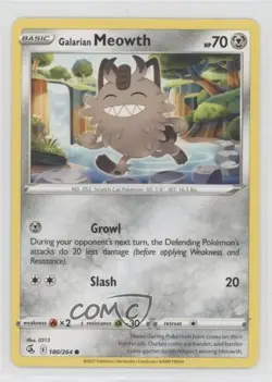Galarian Meowth Pokemon Sword & Shield Fusion Strike #180 - Image 1