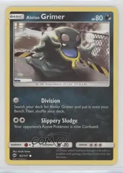 Alolan Grimer Pokemon Sun & Moon Burning Shadows #83 - Image 1