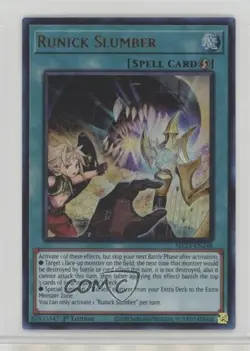 Runick Slumber Ultra Rare 1st Ed. YuGiOh 25th Anniversary Dueling Heroes - Image 1
