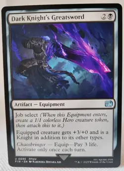 Magic MTG - Dark Knight's Greatsword - Final Fantasy - NMINT #0095 - Image 1