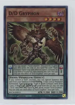 D/D Gryphon 1st Ed. YuGiOh Battle of Chaos #BACH-EN013 - Image 1