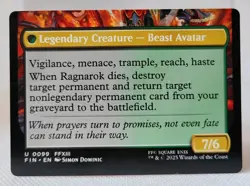 Magic MTG - Fang, Fearless l'Cie Ragnarok, Divine Deliverance -FIN - NMINT #0099 - Image 2