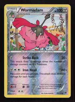 Pokemon Card Wormadam Fates Collide Reverse Holo 59/124 - Image 1