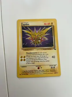 Zapdos 30/62 Fossil *Unlimited* *Rare* Pokemon Card TCG Non Holo LP Vintage - Image 1