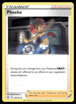 2021 Battle Styles Set Pokemon Card 130 Phoebe NM - Image 1