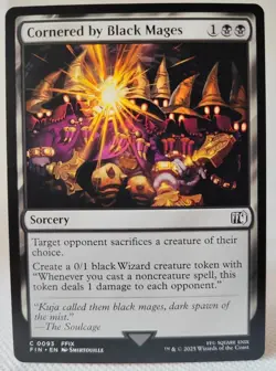 Magic MTG - Cornered by Black Mages - Final Fantasy - NMINT #0093 - Image 1