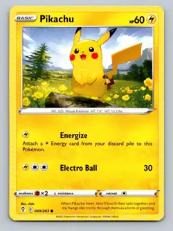 2021 Pokemon Card Evolving Skies Pikachu 49/203 - Image 1