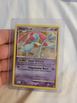 LP Mesprit 14/123 Holo Rare Mysterious Treasures Pokemon Card - Image 1