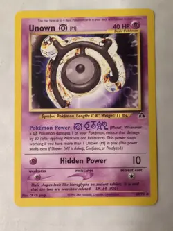 Unown [M] 49/75 Neo Discovery - Uncommon Pokemon Card - Nm - Image 1