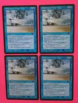 Magic the Gathering MTG Ice Age ILLUSIONARY TERRAIN X 4 LP/EX U 1995 Vintage! - Image 1
