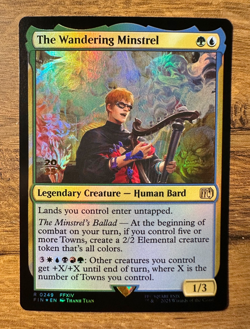 Magic MTG Final Fantasy The Wandering Minstrel #249 *FOIL* Prerelease Promo 2025 - Image 1