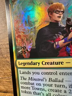 Magic MTG Final Fantasy The Wandering Minstrel #249 *FOIL* Prerelease Promo 2025 - Image 2