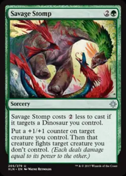 Savage Stomp -Foil Light Play MTG Ixalan - Image 1